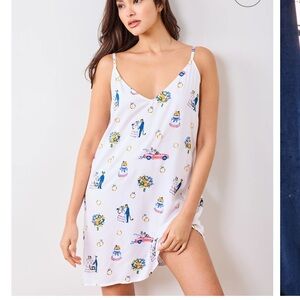 Printfresh White Bridal Pajama Dress